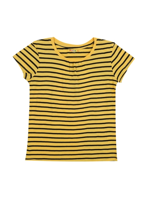 POPPERS by Pantaloons Girls Yellow Striped Round Neck Cotton Pure Cotton T-shirt
POPPERS by Pantaloons Girls Yellow Striped Round Neck Cotton Pure Cotton T-shirt