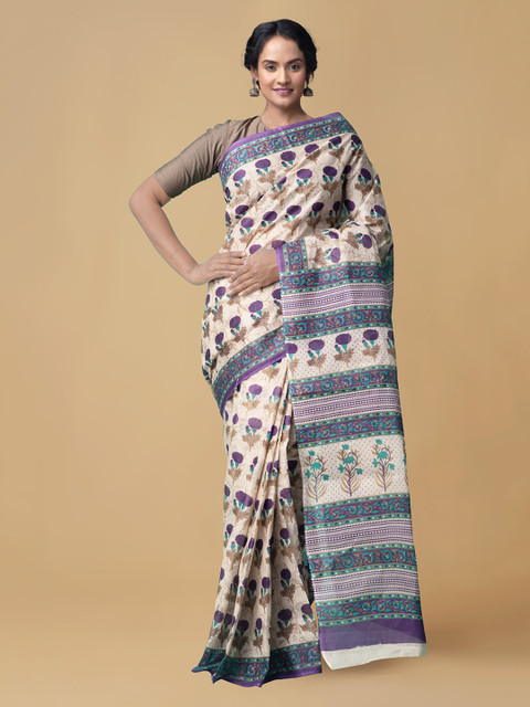 Unnati Silks Women Cream-Coloured Pure Krisha Cotton Sustainable Saree
Unnati Silks Women Cream-Coloured Pure Krisha Cotton Sustainable Saree