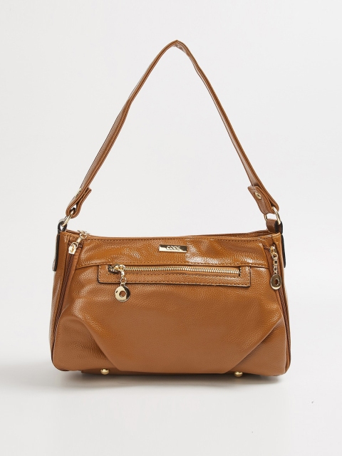 CODE by Lifestyle Tan Solid Shoulder Bag