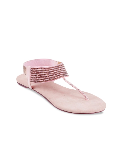 Metro Women Pink Embellished Sandals