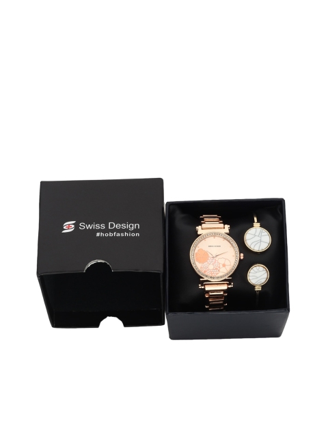 Swiss Design Women Rose Gold-Toned & Gold-Toned Watch & Bracelet Gift Set-SDWGift Set-37
Swiss Design Women Rose Gold-Toned & Gold-Toned Watch & Bracelet Gift Set-SDWGift Set-37