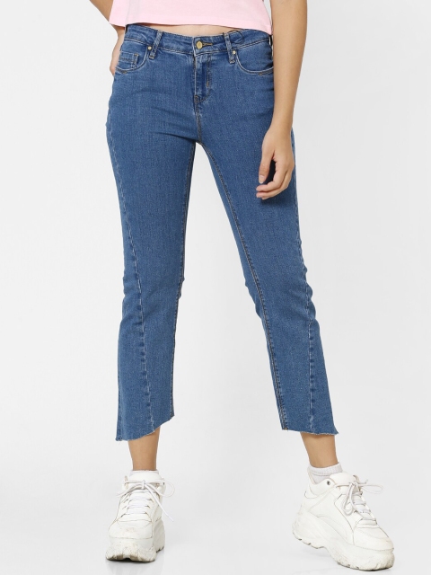 ONLY Women Blue Flared High-Rise Clean Look Jeans