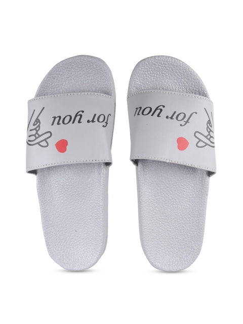 Pampy Angel Women Grey 1Col Chutki Printed Sliders