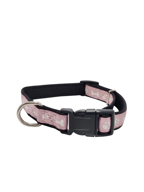 PETS EMPIRE Pink & Black Printed Dog Collar