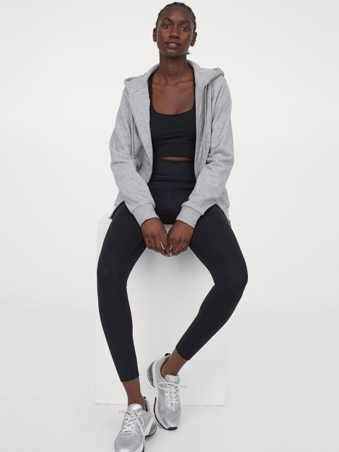 H&M Women Black High Waist Sports tights