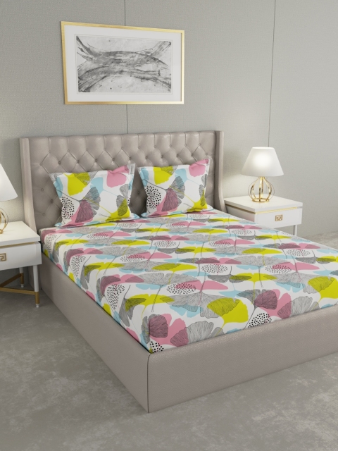 Raymond Home White & Pink Floral 120 TC Cotton 1 Queen Bedsheet with 2 Pillow Covers
Raymond Home White & Pink Floral 120 TC Cotton 1 Queen Bedsheet with 2 Pillow Covers