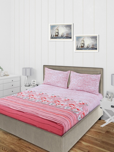 Salona Bichona Peach-Coloured & White Floral 144 TC Cotton 1 King Bedsheet with 2 Pillow Covers
Salona Bichona Peach-Coloured & White Floral 144 TC Cotton 1 King Bedsheet with 2 Pillow Covers
