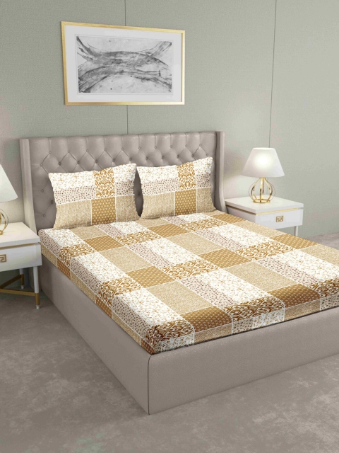 BELLA CASA Brown & White Geometric 160 TC Cotton 1 King Bedsheet with 2 Pillow Covers
BELLA CASA Brown & White Geometric 160 TC Cotton 1 King Bedsheet with 2 Pillow Covers