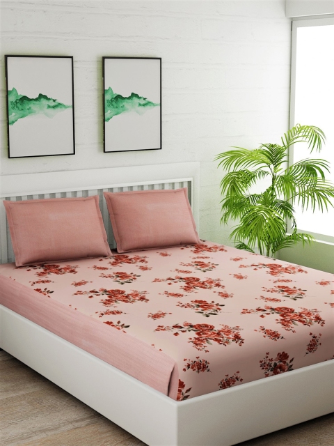 Salona Bichona Peach-Coloured & Grey Floral 144 TC Cotton 1 King Bedsheet with 2 Pillow Covers
Salona Bichona Peach-Coloured & Grey Floral 144 TC Cotton 1 King Bedsheet with 2 Pillow Covers