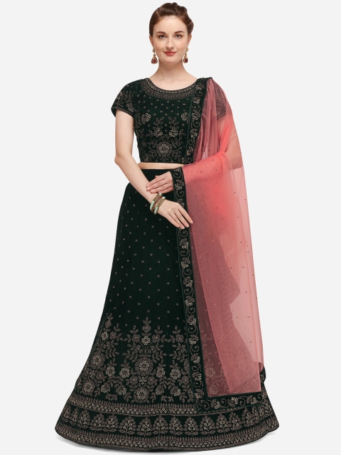 NAKKASHI Green & Pink Embellished Ready to Wear Lehenga & Semi-Stitched Blouse with Dupatta
NAKKASHI Green & Pink Embellished Ready to Wear Lehenga & Semi-Stitched Blouse with Dupatta