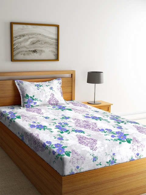 BOMBAY DYEING White & Lavender Ethnic Motifs 160 TC Cotton 1 Single Bedsheet with 1 Pillow Covers
BOMBAY DYEING White & Lavender Ethnic Motifs 160 TC Cotton 1 Single Bedsheet with 1 Pillow Covers