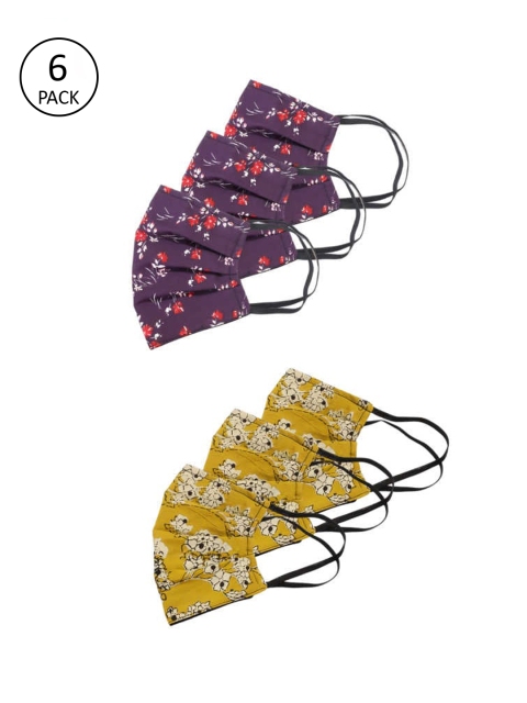 Bellofox Unisex Pack of 6 Printed 3Ply Reusable Protective Outdoor Face Masks, Purple
Bellofox Unisex Pack of 6 Printed 3Ply Reusable Protective Outdoor Face Masks, Purple
