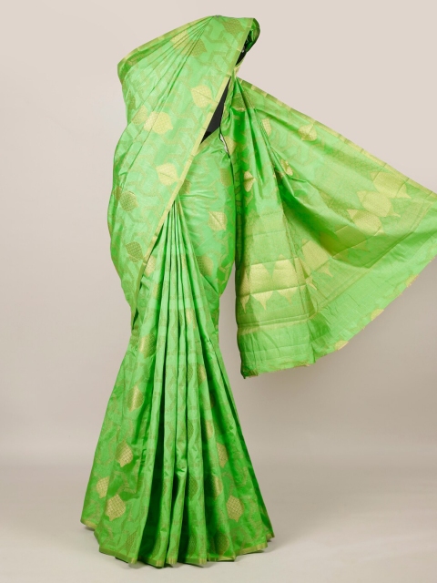 Pothys Green Woven Design Jute Silk Saree