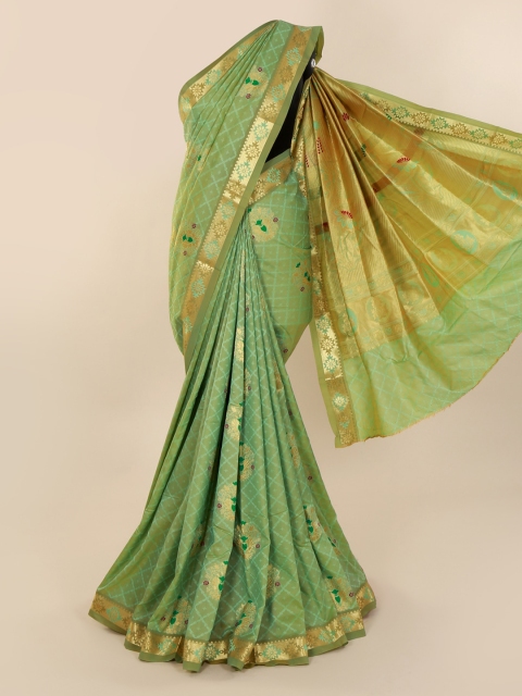 Pothys Green Woven Design Art Silk Saree