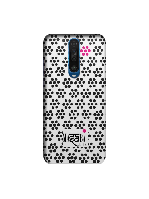 macmerise White & Black Masaba Boondi Print Sleek Xiaomi Poco X2 Case