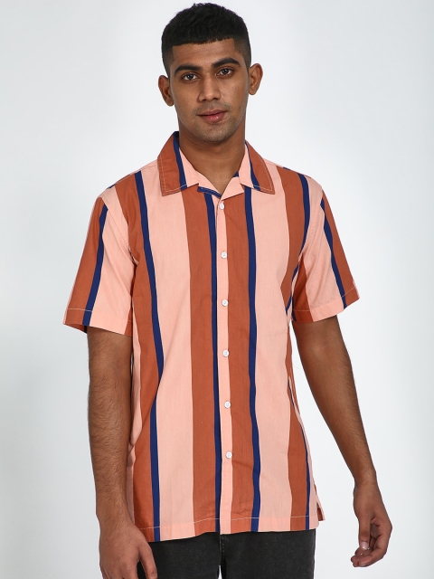Blue Saint Men Multicoloured Slim Fit Striped Casual Shirt, Multi