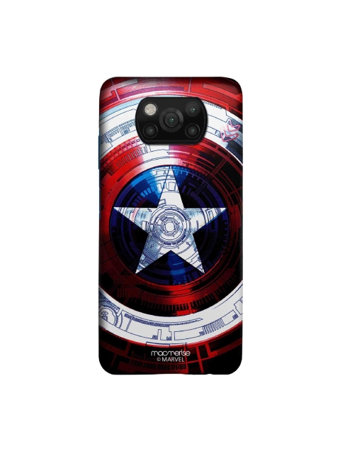 macmerise Red & Blue Captains Shield Decoded Sleek Xiaomi Poco X3 Back Case