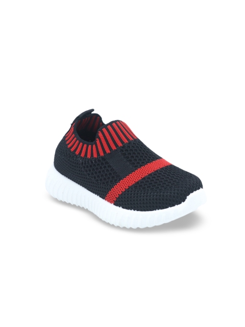 FEETWELL SHOES Boys Black Slip-On Sneakers