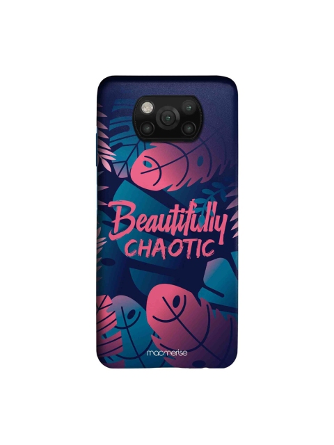 macmerise Blue & Pink Beautifully Chaotic Sleek Xiamoi Poco X3 Back Case