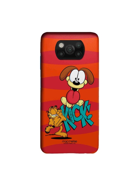 macmerise Red & Orange Kick to Odie Printed Xiaomi Poco X3 Back Case