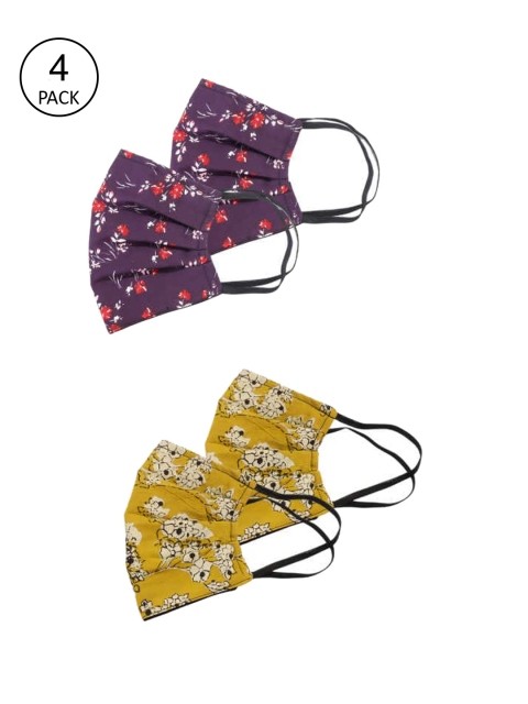 Bellofox Unisex Pack of 4 Printed 3Ply Reusable Protective Outdoor Face Masks, Purple
Bellofox Unisex Pack of 4 Printed 3Ply Reusable Protective Outdoor Face Masks, Purple