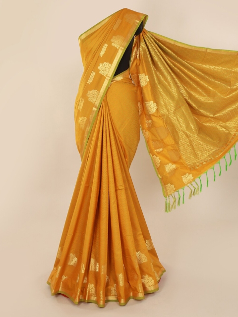 Pothys Mustard Woven Design Art Silk Saree