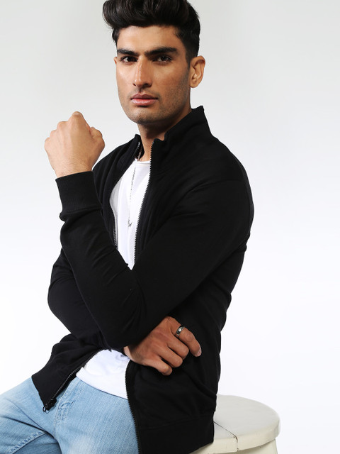 Blue Saint Men Black Solid Sweatshirt 
Blue Saint Men Black Solid Sweatshirt