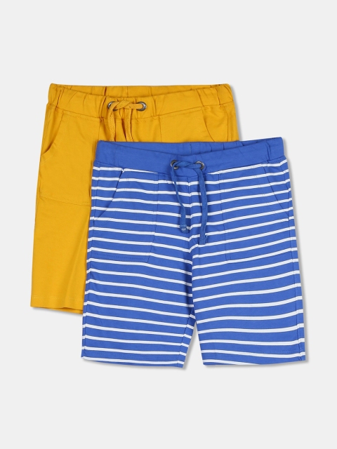 Cherokee Boys Multicoloured Striped Regular Fit Regular Shorts Pack Of 2, Multi
