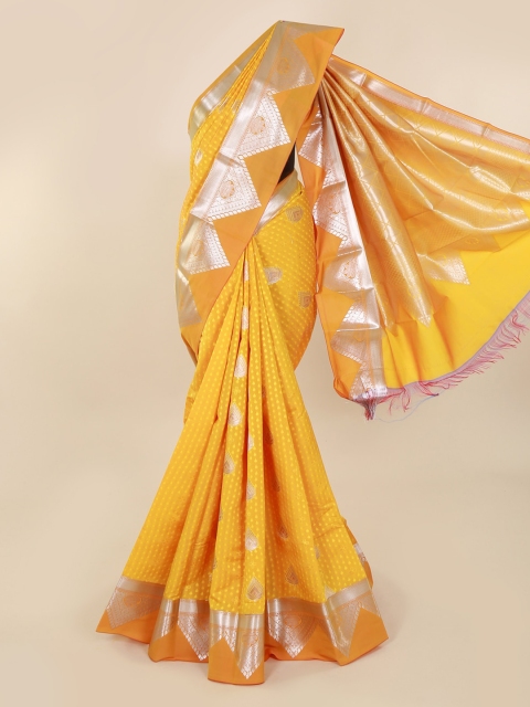 Pothys Yellow Woven Design Art Silk Saree