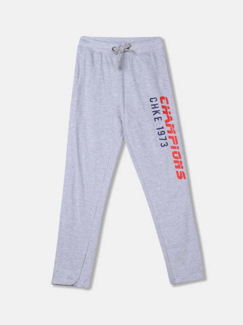 Cherokee Boys Grey Solid Track Pants