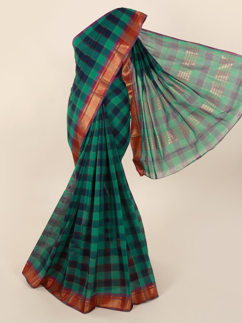 Pothys Multicoloured Checked Saree, Multi
Pothys Multicoloured Checked Saree, Multi