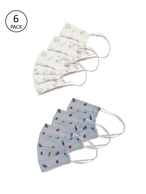 Bellofox Unisex Pack Of 6 Printed 3Ply Reusable Protective Outdoor Face Masks, White
Bellofox Unisex Pack Of 6 Printed 3Ply Reusable Protective Outdoor Face Masks, White