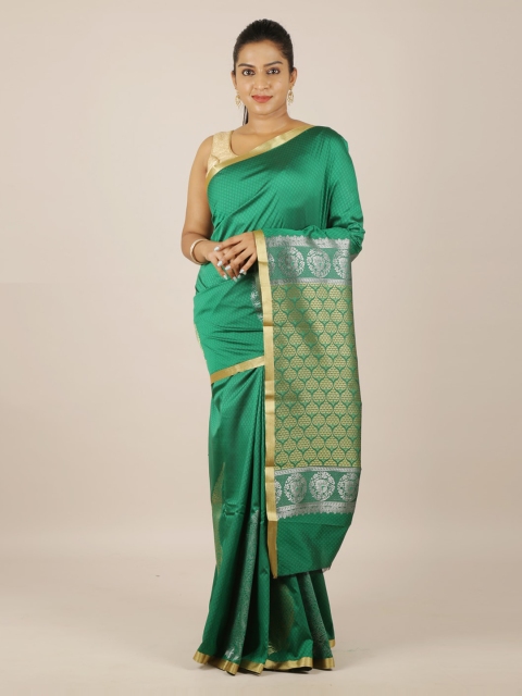 Pothys Green Printed Art Silk Saree
