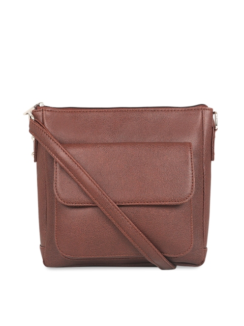 Toteteca Brown Textured Sling Bag