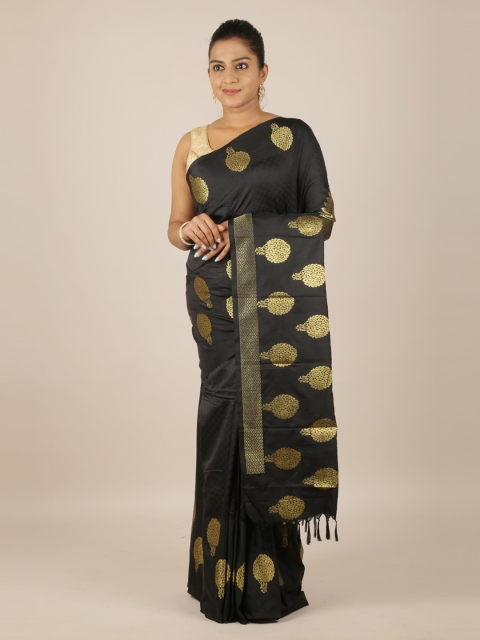 Pothys Black Woven Design Art Silk Saree