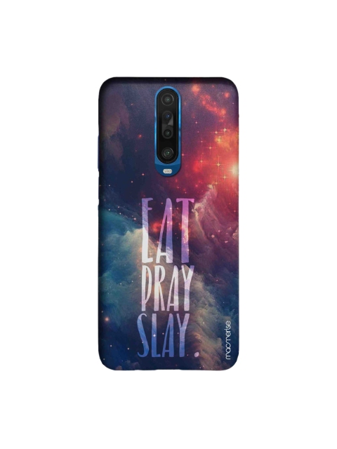 macmerise Blue & Red Eat Pray Slay Xiaomi Poco X2 Sleek Back Case
