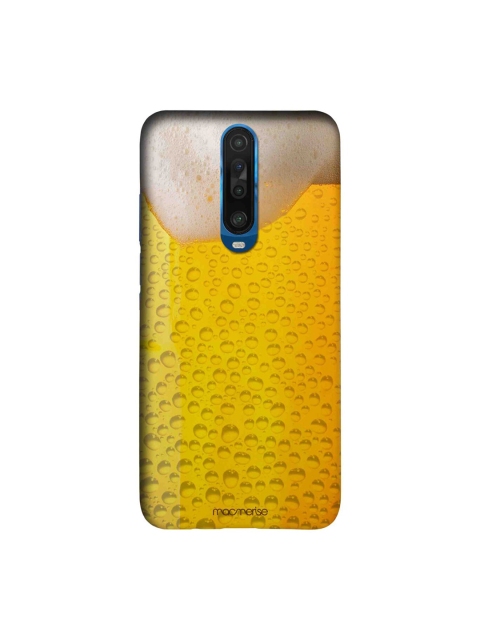 macmerise Yellow & Beige Printed Chug It Xiaomi Poco X2 Back Cover