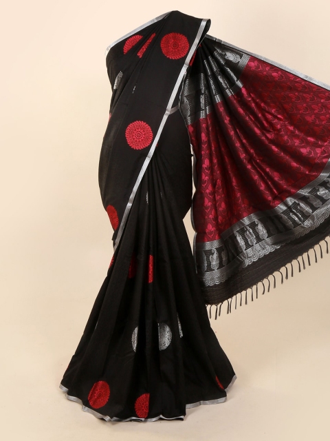 Pothys Black Woven Design Art Silk Saree