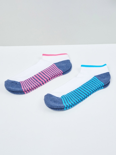 max Women Pack Of 2 Patterned Ankle-Length Socks, Pink