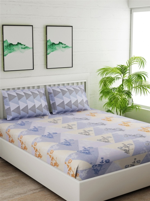 Salona Bichona Blue & Orange Geometric 144 TC Cotton 1 Queen Bedsheet with 2 Pillow Covers
Salona Bichona Blue & Orange Geometric 144 TC Cotton 1 Queen Bedsheet with 2 Pillow Covers