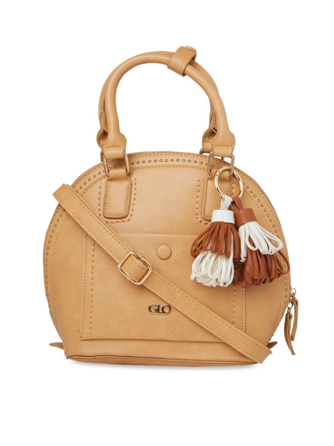 Globus Beige Solid Handheld Bag