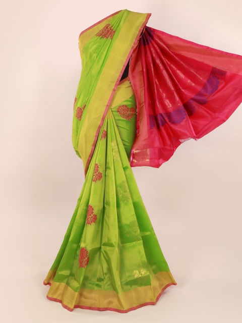 Pothys Green Woven Design Pure Silk Saree
