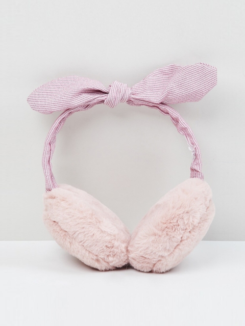 max Women Pink Fur Ear Muff