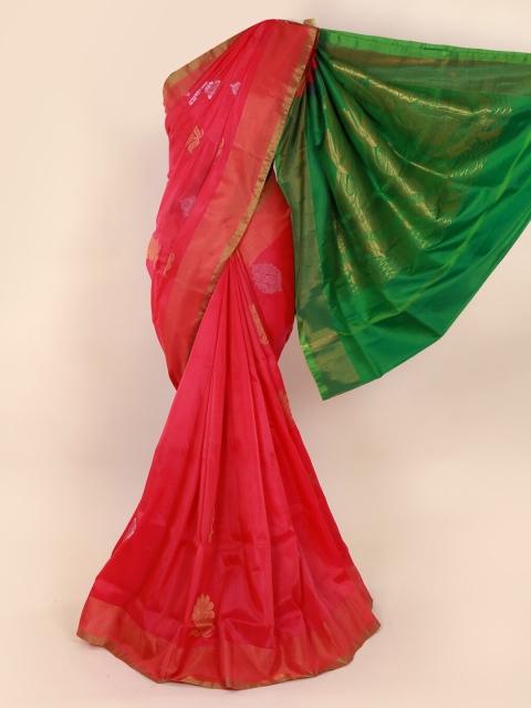 Pothys Pink Woven Design Pure Silk Saree