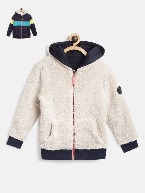 Cherry Crumble Unisex Kids Navy Blue Solid Sweatshirt