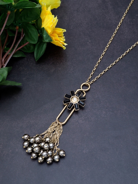 Golden Peacock Gold-Toned Alloy Gold-Plated Antique Necklace