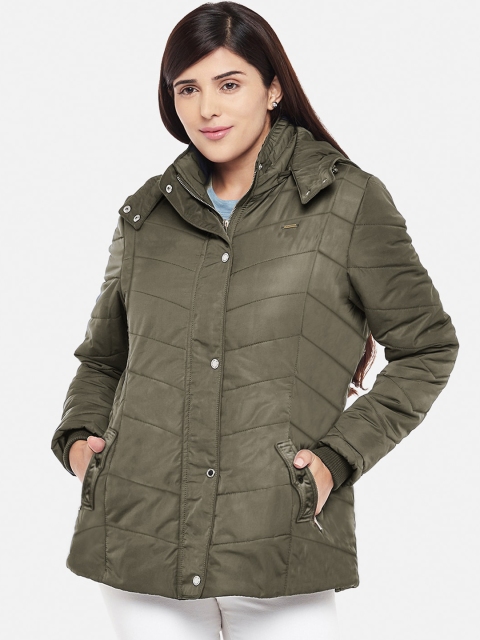 Kosha Women Olive Green Solid Windcheater Warm Insulated Waterproof Padded Jacket
Kosha Women Olive Green Solid Windcheater Warm Insulated Waterproof Padded Jacket