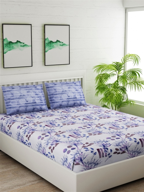 Salona Bichona Blue & White Floral 144 TC Cotton 1 Queen Bedsheet with 2 Pillow Covers
Salona Bichona Blue & White Floral 144 TC Cotton 1 Queen Bedsheet with 2 Pillow Covers