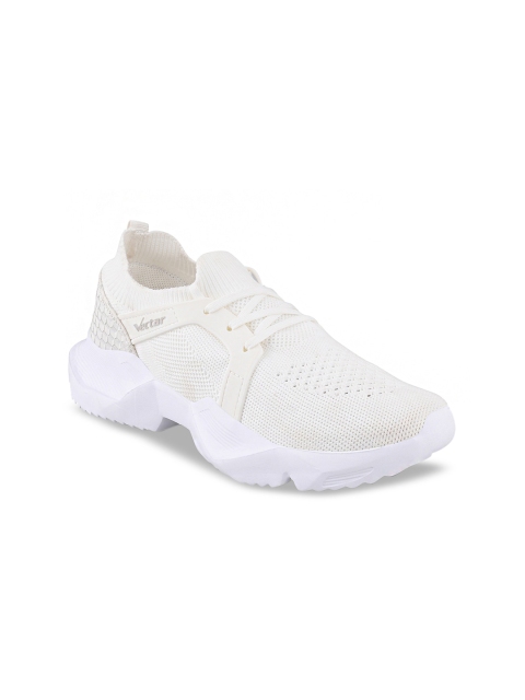 Stelatoes Women White Woven Design Sneakers