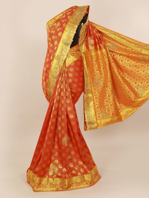Pothys Red Pure Silk Woven Design Kanjeevaram Saree